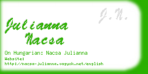 julianna nacsa business card